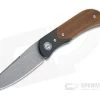 Burger Custom EXK Plus Carbon Fiber Bolstered Natural Micarta Acid Washed M390 Front Flipper 4361