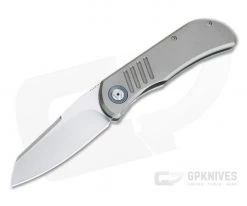 Burger Custom EXK SFL Satin M390 Sheepsfoot Titanium Frame Lock Front Flipper 4363