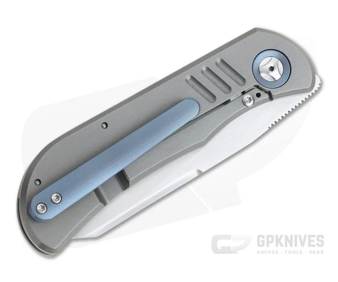 Burger Custom EXK SFL Satin M390 Sheepsfoot Titanium Frame Lock Front Flipper 4363 4 Burger Custom EXK SFL Satin M390 Sheepsfoot Titanium Frame Lock Front Flipper 4363 - Image 2