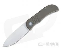 Burger Custom LEXK SFL Satin M390 Spear Point Bronze Titanium Frame Lock Top Flipper