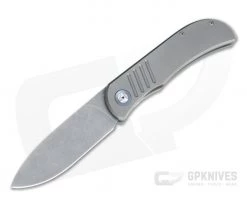 Burger Custom LEXK SFL Acid Wash M390 Spear Point Titanium Frame Lock Top Flipper