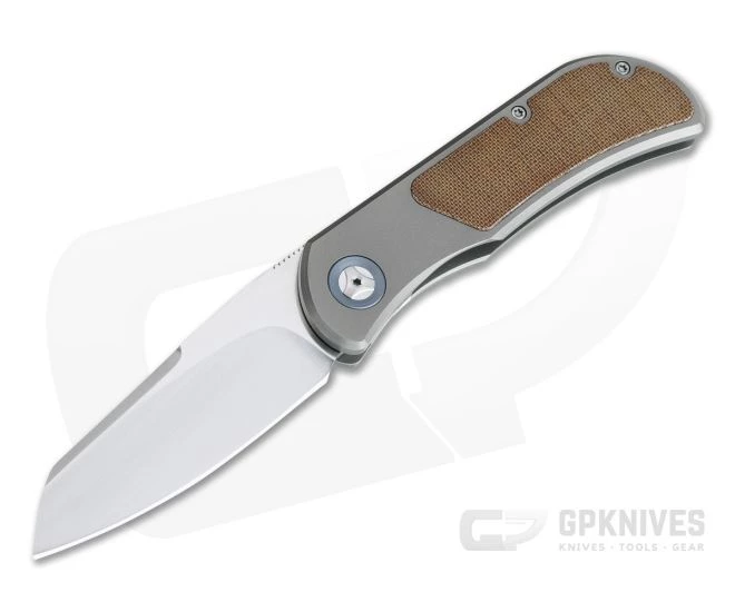 Burger Custom EXK SFL Satin M390 Sheepsfoot Micarta Titanium Frame Lock Top Flipper 3 Burger Custom EXK SFL Satin M390 Sheepsfoot Micarta Titanium Frame Lock Top Flipper