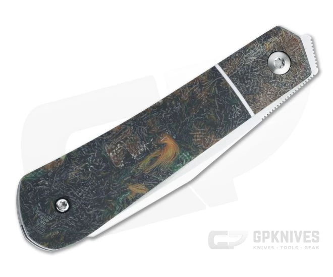 Enrique Pena Custom Front Flipper Raptor Bolstered Rag Micarta Folder 4456 4 Enrique Pena Custom Front Flipper Raptor Bolstered Rag Micarta Folder 4456 - Image 2