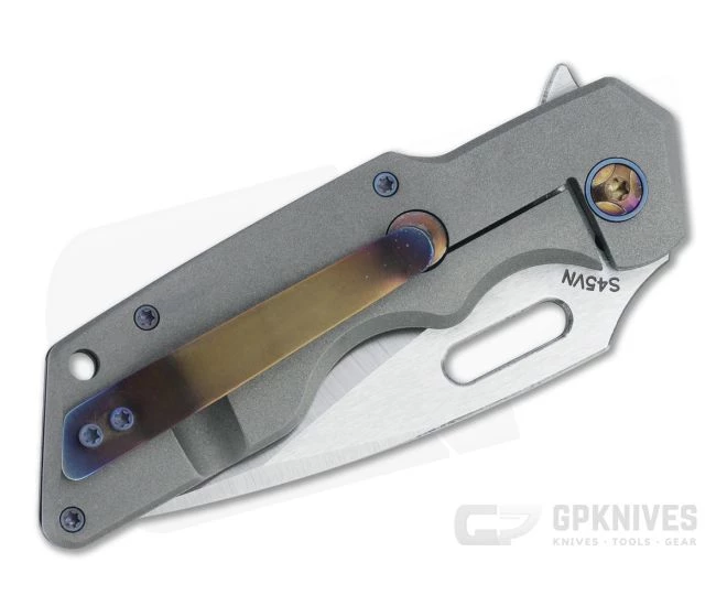 Attn2Detail Medium Mark I Drop Point Satin S45VN Zirconium Moku-Ti Skull Titanium Flipper 4462 4 Attn2Detail Medium Mark I Drop Point Satin S45VN Zirconium Moku-Ti Skull Titanium Flipper 4462 - Image 2