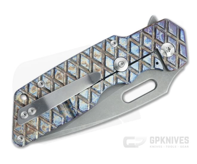 Attn2Detail Large Mark I Recurve Acid Washed S35VN Toxic Fish Net Milled Titanium Flipper 4464 4 Attn2Detail Large Mark I Recurve Acid Washed S35VN Toxic Fish Net Milled Titanium Flipper 4464 - Image 2