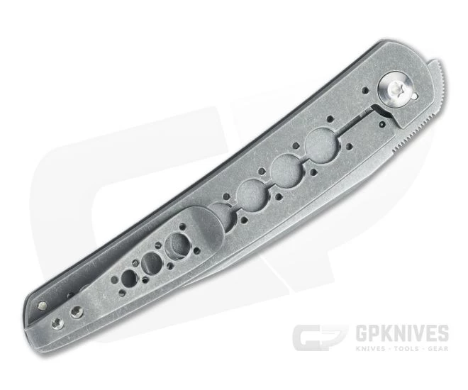 Brad Zinker Swayback Wharncliffe FLF Stonewashed CPM-154 Titanium Front Flipper 4468 4 Brad Zinker Swayback Wharncliffe FLF Stonewashed CPM-154 Titanium Front Flipper 4468 - Image 2