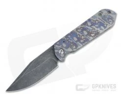 Maverick Custom Knives Frame Lock Front Flipper Clip Point Acid Washed 10V Flamed Titanium Folder 4476