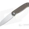 Burger Custom Atlas SFL Sheepsfoot Satin Elmax Grooved Bronze Titanium Frame Lock Front Flipper 4501 -Outlet Flippers Store 4501 1 1