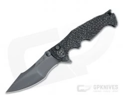 Brian Tighe Custom Small Tighe Breaker DLC RWL34 Harpoon Recurve Integral Carbon Fiber Flipper 4558