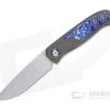 Burger Custom Atlas SFL Drop Point Satin M390 Black TiMascus Bronze Frame Lock Front Flipper 4559 -Outlet Flippers Store 4559 1