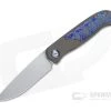 Burger Custom Atlas SFL Drop Point Satin M390 Black TiMascus Bronze Frame Lock Front Flipper 4560 -Outlet Flippers Store 4560