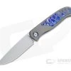 Burger Custom Atlas SFL Drop Point Satin M390 Black TiMascus Gray Frame Lock Front Flipper 4561 -Outlet Flippers Store 4561 1