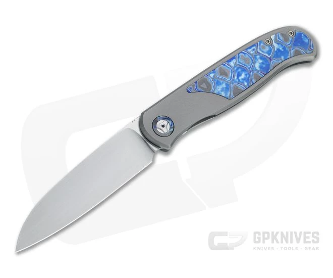 Burger Custom Atlas SFL Sheepsfoot Satin M390 Black TiMascus Gray Frame Lock Front Flipper 4563 3 Burger Custom Atlas SFL Sheepsfoot Satin M390 Black TiMascus Gray Frame Lock Front Flipper 4563