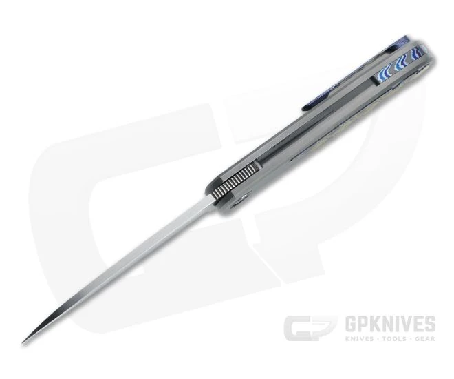 Burger Custom Atlas SFL Sheepsfoot Satin M390 Black TiMascus Gray Frame Lock Front Flipper 4563 5 Burger Custom Atlas SFL Sheepsfoot Satin M390 Black TiMascus Gray Frame Lock Front Flipper 4563 - Image 3