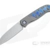 Burger Custom Atlas SFL Sheepsfoot Satin M390 Black TiMascus Gray Frame Lock Front Flipper 4564 -Outlet Flippers Store 4564