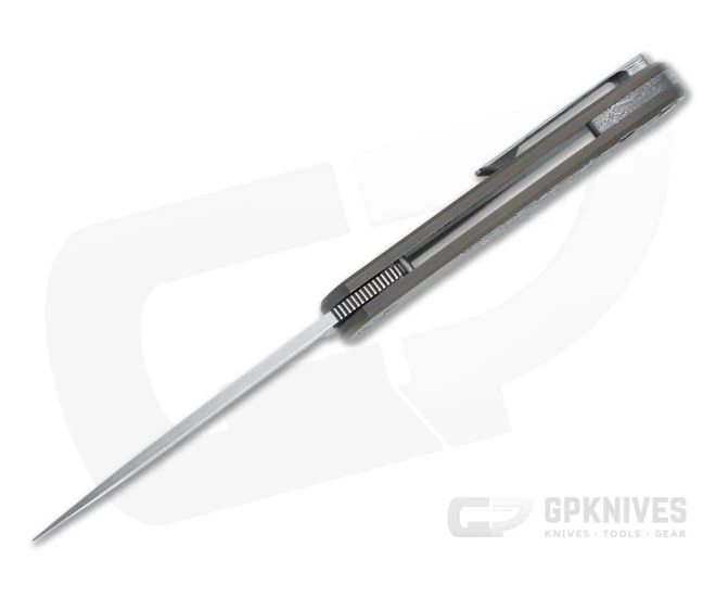 Burger Custom Atlas SFL Drop Point Satin M390 Damasteel Bronze Frame Lock Front Flipper 4565 5 Burger Custom Atlas SFL Drop Point Satin M390 Damasteel Bronze Frame Lock Front Flipper 4565 - Image 3