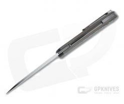 Burger Custom Atlas SFL Sheepsfoot Satin M390 Damasteel Bronze Frame Lock Front Flipper 4569 -Outlet Flippers Store 4569 3