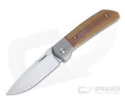 Enrique Pena Custom Mula Antique Linen Micarta Titanium Bolster Lock Front Flipper 4623