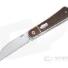 Enrique Pena Custom Swayback Wharncliffe Bolstered Burlap Micarta Front Flipper 4626