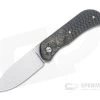 Burger Custom EXK Plus Satin M390 Dark Matter Gold Fatcarbon Bolster Carbon Fiber Front Flipper 4668