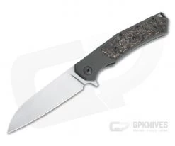 Burger Custom Sierra Satin Elmax Copper Carbon Plate Dark Titanium Frame Lock Flipper 4683