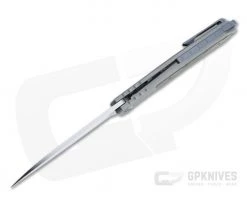 Burger Custom Sierra Satin Elmax Green Linen Micarta Titanium Frame Lock Flipper 4689 -Outlet Flippers Store 4689 3