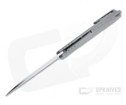 Burger Custom Sierra Satin Elmax Satin Hardware Titanium Frame Lock Flipper 4690 -Outlet Flippers Store 4690 3