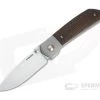 Enrique Pena Custom Mula Front Flipper Drop Point Burlap Micarta Folder 4705 -Outlet Flippers Store 4705 1