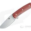 Brad Zinker Bartlow Shorty Trapper LLF Flipper Stonewashed CPM-154 Chili Pepper Micarta Folder 4711 -Outlet Flippers Store 4711 1