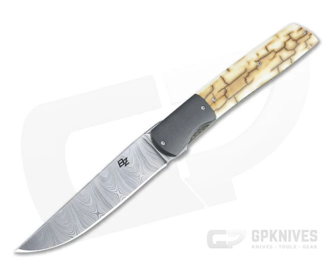 Brad Zinker Urban Trapper LLF Damasteel Zirconium Bolstered Mammoth Front Flipper 4713 3 Brad Zinker Urban Trapper LLF Damasteel Zirconium Bolstered Mammoth Front Flipper 4713