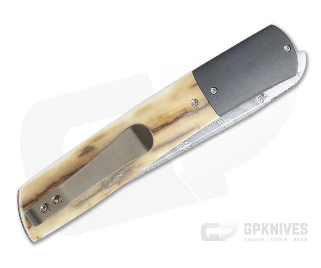 Brad Zinker Urban Trapper LLF Damasteel Zirconium Bolstered Mammoth Front Flipper 4713 4 Brad Zinker Urban Trapper LLF Damasteel Zirconium Bolstered Mammoth Front Flipper 4713 - Image 2