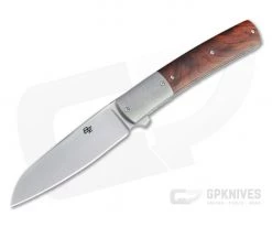 Brad Zinker FR Stretch LLF Flipper Stonewashed Magnacut Bolstered Cocobolo Folder 4716