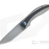 Simeon Custom Knives IcePick Rhino Flipper Smoke CPM 154 Black G10 Titanium Folder 4758