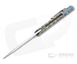 Sergey Rogovets IcePick XL Front Flipper Satin S45VN Flamed Titanium Frame Lock Folder 4773 -Outlet Flippers Store 4773 3