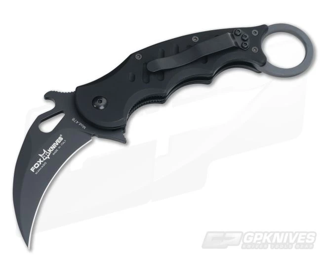Fox Knives 478 Karambit Black Aluminum Black Blade 478B 3 Fox Knives 478 Karambit Black Aluminum Black Blade 478B