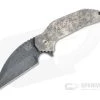 Grindhouse Knives FOK #31 Flipper XHP San Mai Damascus UNOB Titanium Liner Lock Folder 4790 -Outlet Flippers Store 4790 1