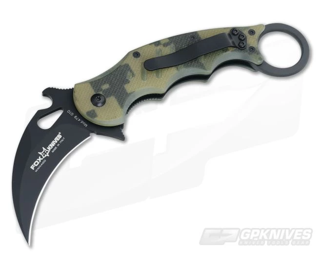 Fox Knives 479 Karambit Digi Camo G10 Black Blade 479DGC 3 Fox Knives 479 Karambit Digi Camo G10 Black Blade 479DGC