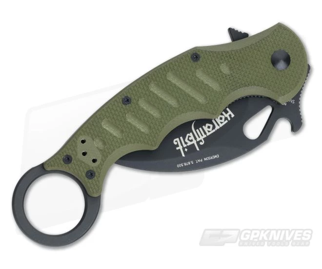 Fox Knives 479 Karambit OD Green G-10 Black Blade 4 Fox Knives 479 Karambit OD Green G-10 Black Blade - Image 2