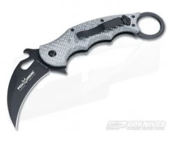 Fox Knives 479 Karambit Silver Twill G10 Black Blade 479ST