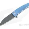 Protech Malibu Blue 3D Titanium Custom Nichols Damascus Wharncliffe Button Lock Flipper 5142-BLUE -Outlet Flippers Store 5142 blue