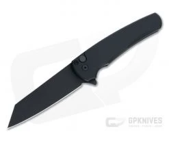 Protech Malibu Reverse Tanto Black DLC 20CV Black Button Lock Flipper 5203
