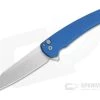 Protech Malibu Flipper Reverse Tanto Stonewashed 20CV Textured Blue Aluminum Folder 5205-BLUE