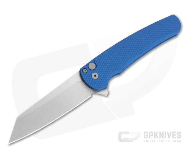 Protech Malibu Flipper Reverse Tanto Stonewashed 20CV Textured Blue Aluminum Folder 5205-BLUE 3 Protech Malibu Flipper Reverse Tanto Stonewashed 20CV Textured Blue Aluminum Folder 5205-BLUE