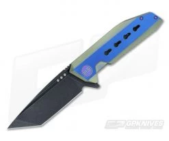 WE Knife 602 Green and Blue Titanium S35VN