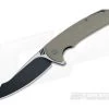 WE Knife Co 617E Flipper Tan G10 Black-Satin D2