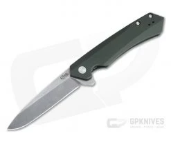 Case Kinzua Spear Point S35VN OD Green Aluminum Frame Lock Flipper 64659