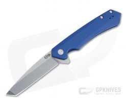 Case Kinzua Tanto S35VN Blue Aluminum Frame Lock Flipper 64663