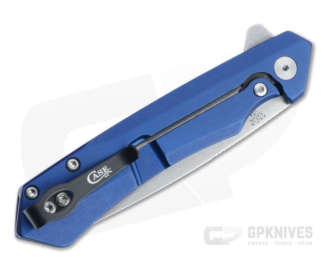 Case Kinzua Tanto S35VN Blue Aluminum Frame Lock Flipper 64663 4 Case Kinzua Tanto S35VN Blue Aluminum Frame Lock Flipper 64663 - Image 2