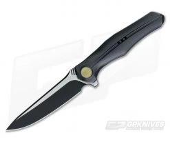 WE Knife Co 702D Integral Black Ti Black Stonewash Satin M390