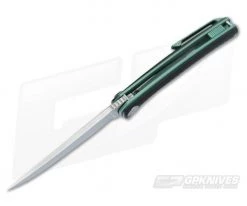 WE Knife Co 704CF-C Flipper Green Ti Rubbed Satin M390 -Outlet Flippers Store 704cf c 3